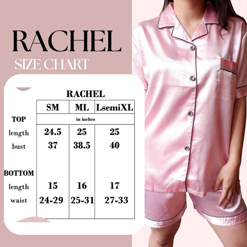 RACHEL | satin shortsleeves + shorts pajama set | PajamasOverload