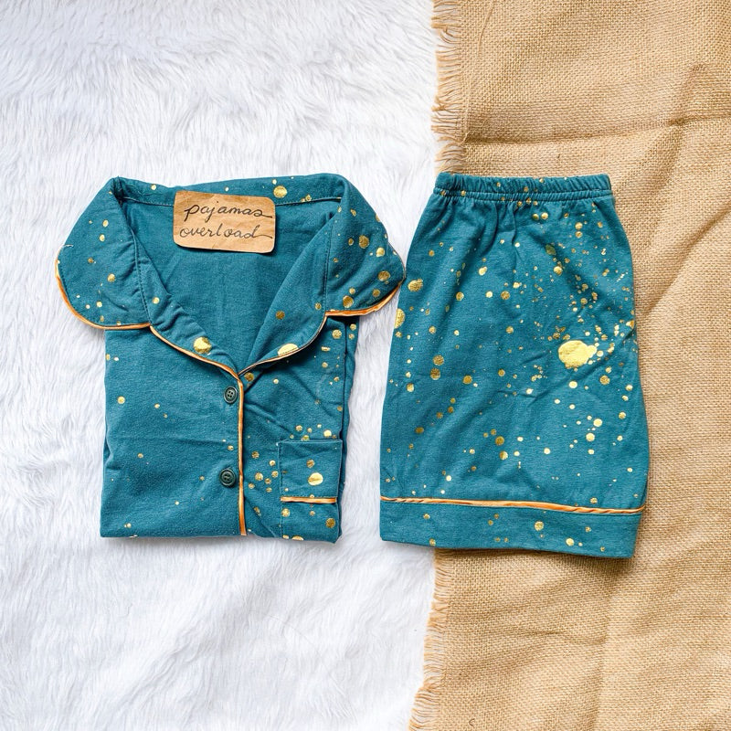 ZEUS | cotton jersey shortsleeves + shorts sleepwear set | PajamasOveroad