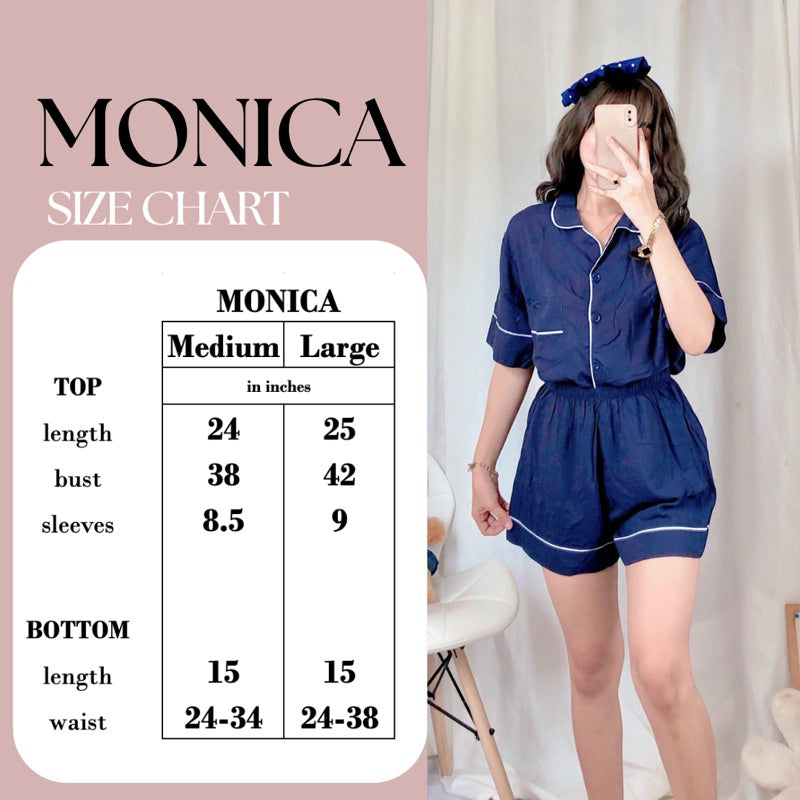 MONICA | soft linen shortsleeves + shorts sleepwear pajama set | PajamasOverload