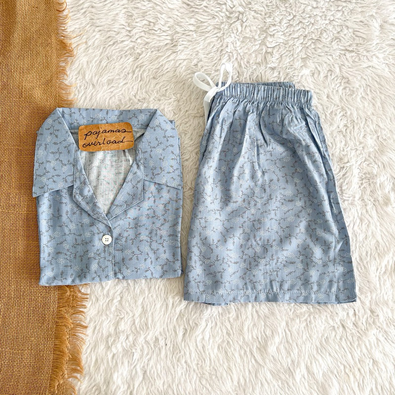 JOY LIMITED PRINT | challis/softlinen shortsleeves + shorts sleepwear pajama set | PajamasOverload