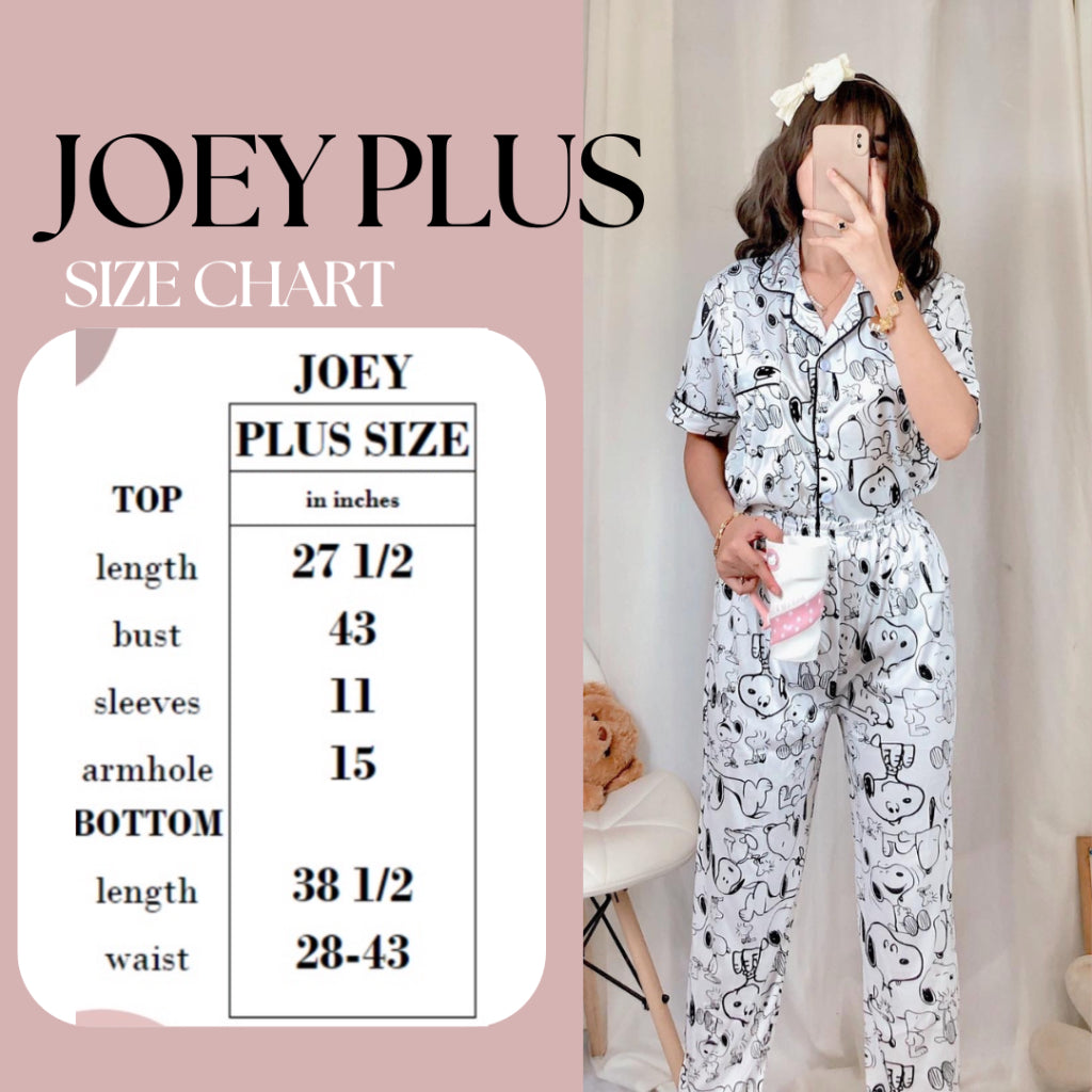 JOEY PLUS | polycotton shortsleeves + pants pajama sleepwear set | PajamasOverload