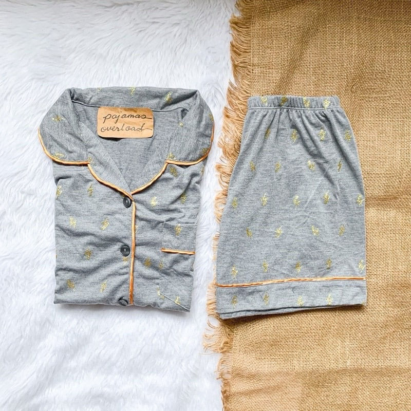 ZEUS | cotton jersey shortsleeves + shorts sleepwear set | PajamasOveroad