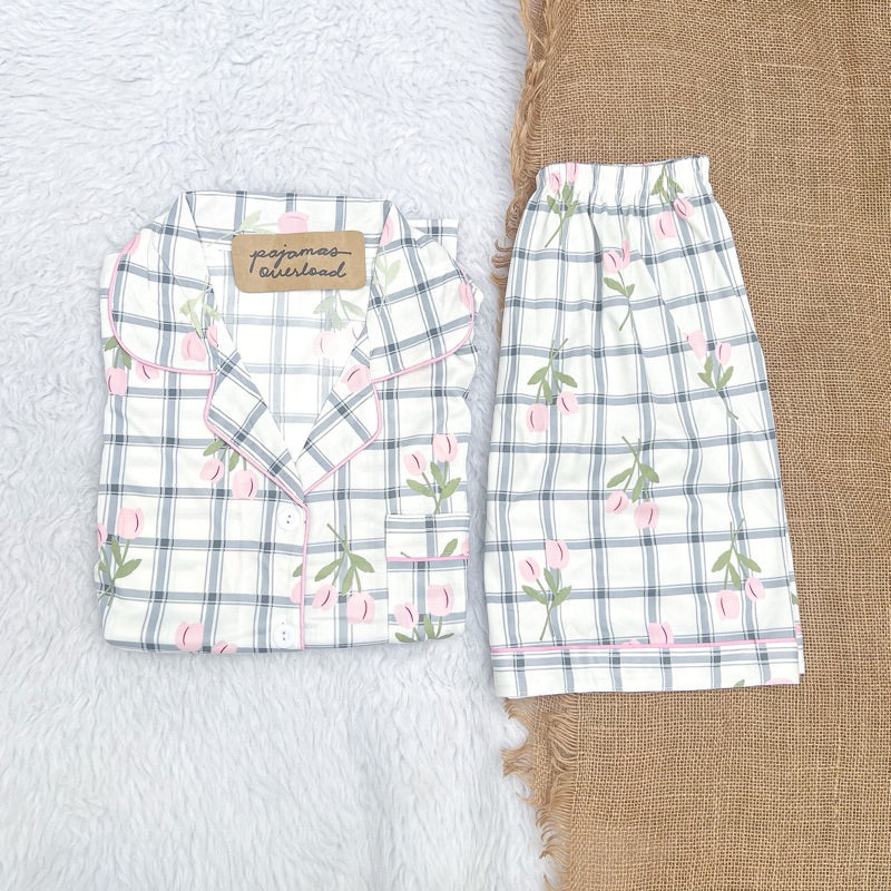 CHANDLER | polycotton shortsleeves + shorts pajama set | PajamasOverload