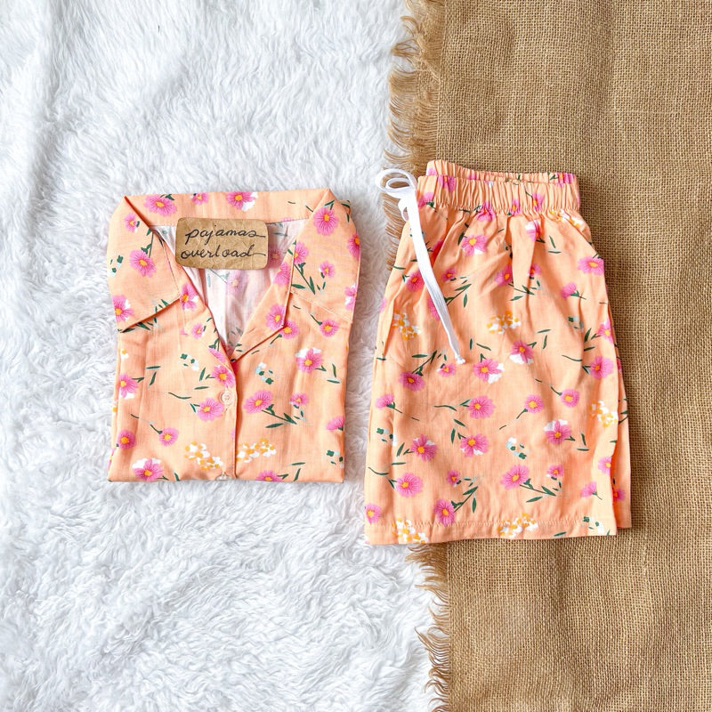 JOY LIMITED PRINT | challis/softlinen shortsleeves + shorts sleepwear pajama set | PajamasOverload