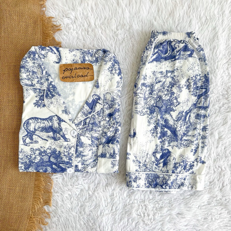 CHANDLER | polycotton shortsleeves + shorts sleepwear pajama set | PajamasOverload