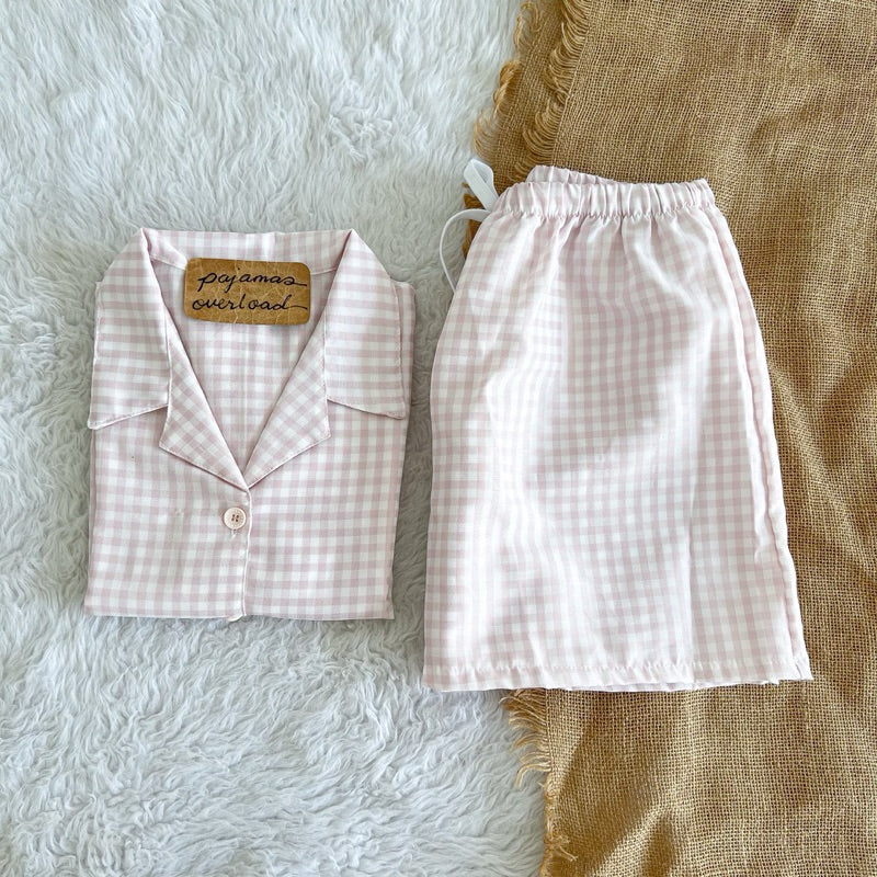 JOY | special fabric shortsleeves + shorts sleepwear loungewear set | PajamasOverload