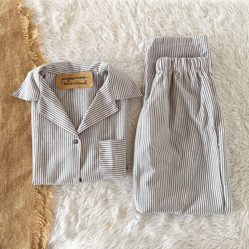 BRIA PANTS | premium linen shortsleeves top + pants loungewear set | PajamasOverload