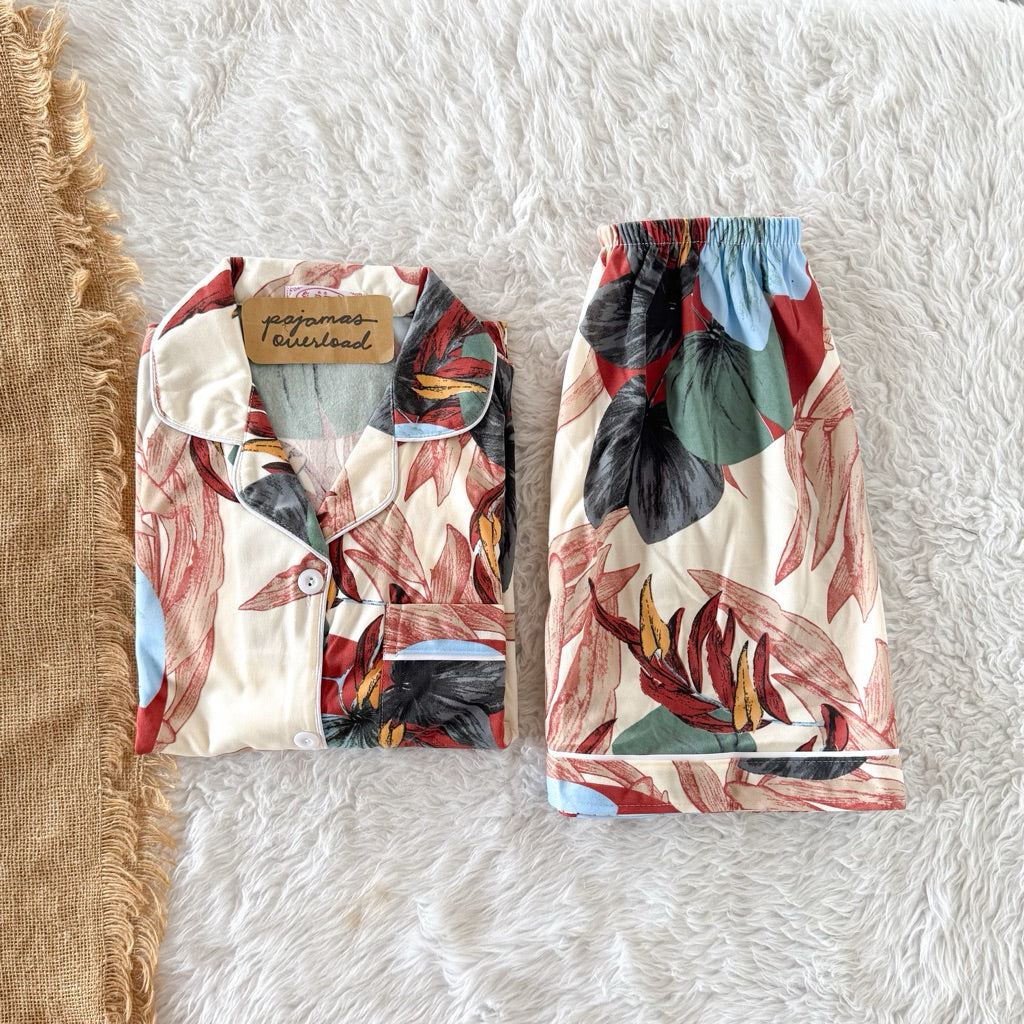 CHANDLER | polycotton shortsleeves + shorts pajama set | PajamasOverload