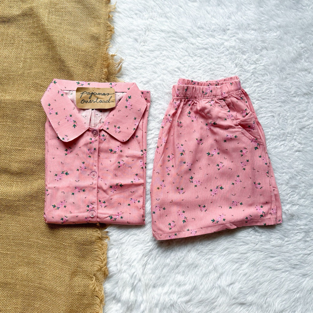 JULIANA | soft linen shortsleeves + shorts buttondown set | PajamasOverload