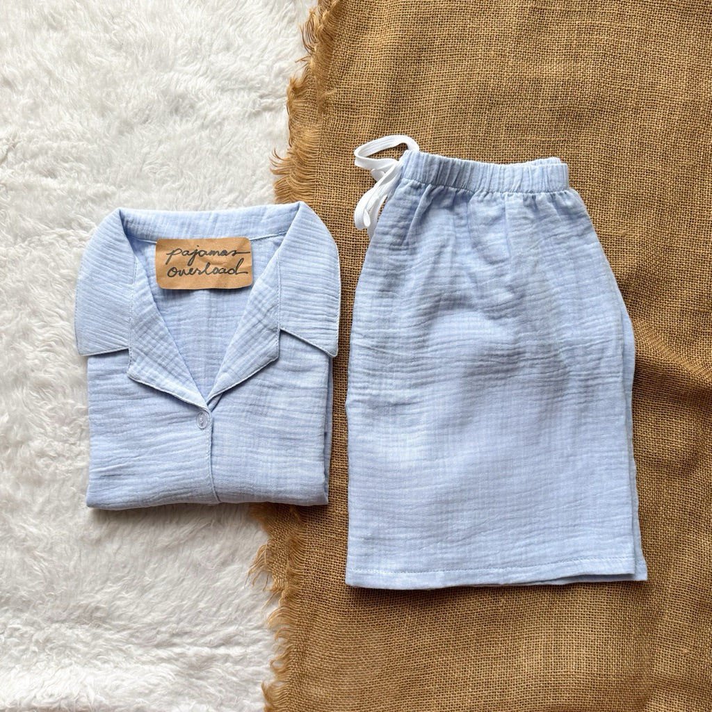 JOY PREMIUMGAUZE | double gauze shortsleeves + shorts sleepwear loungewear set | PajamasOverload