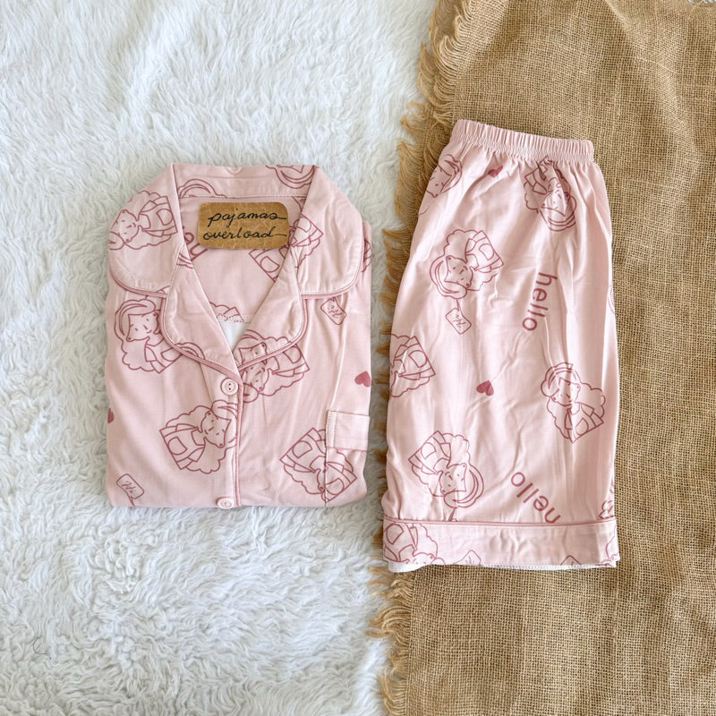 5 CHANDLER | polycotton shortsleeves + shorts pajama set | PajamasOverload