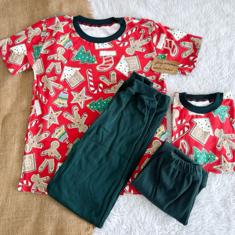 CHRISTMAS FAMILY SET | cotton waffle/jersey shirt + pants sleepwear pajama set | PajamasOverload