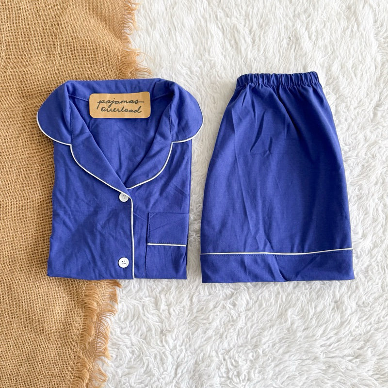 ZEUS PLAIN | cotton jersey shortsleeves top + shorts sleepwear pajama set | PajamasOverload