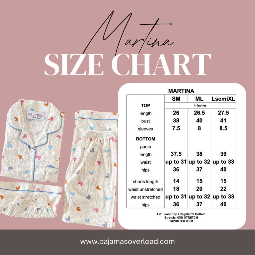 MARTINA | crumpled 3in1 shortsleeves top + pants + shorts sleepwear pajama set | PajamasOverload