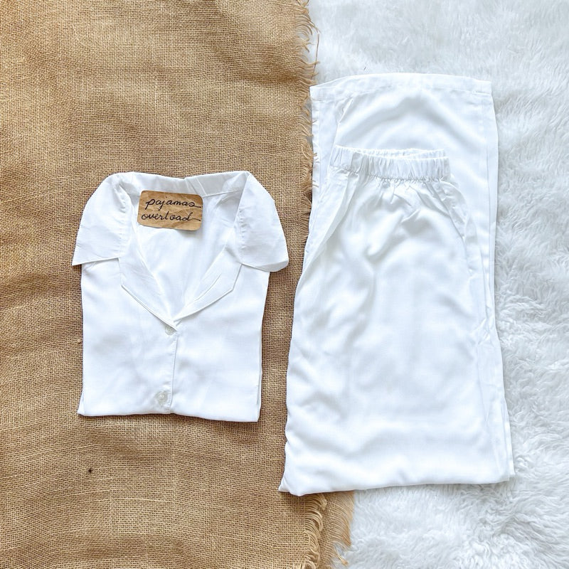 MERLIN FAMILY | challis/soft linen shortsleeves + pants sleepwear set for kids | PajamasOverload