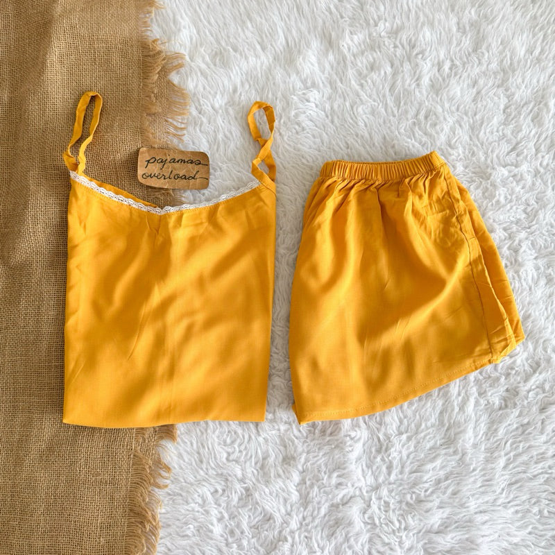 BLAIRE | challis sleeveless cami top + sexy shorts sleepwear set | PajamasOverload