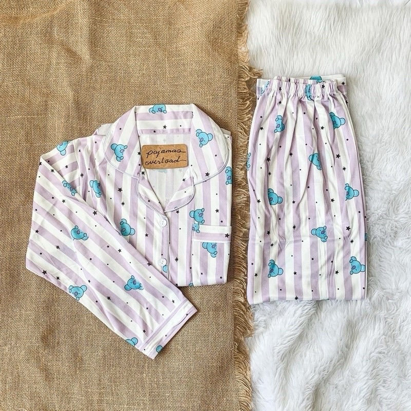 ROSS | polycotton longsleeves + pants pajama set | PajamasOverlaod