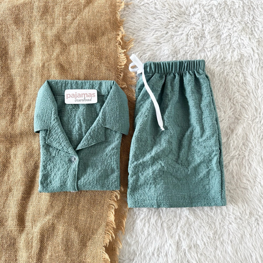 JOY | bubble gauze shortsleeves + shorts sleepwear set | PajamasOverload