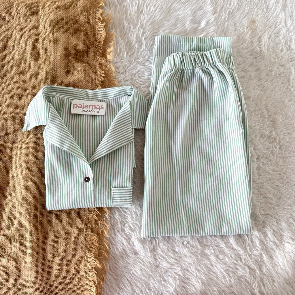 BRIA PANTS | premium linen shortsleeves top + pants loungewear set | PajamasOverload