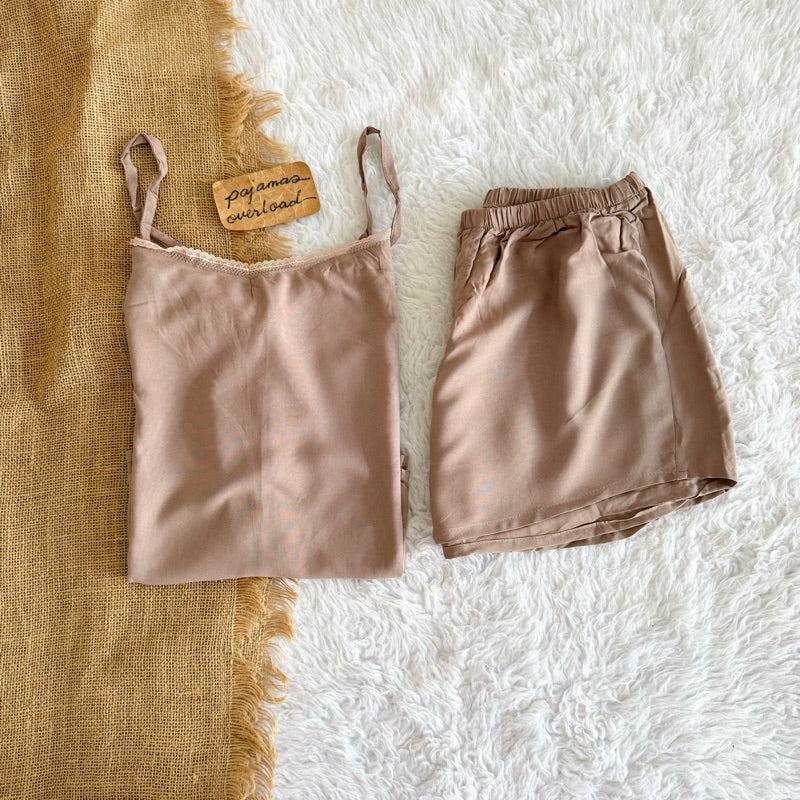 BLAIRE | challis sleeveless cami top + sexy shorts sleepwear set | PajamasOverload