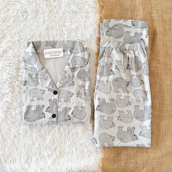 MIKE CRUMPLED | crumpled shortsleeves + pants sleepwear pajama set for ...