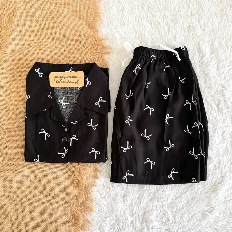 JOY LIMITED PRINT | challis/softlinen shortsleeves + shorts sleepwear pajama set | PajamasOverload