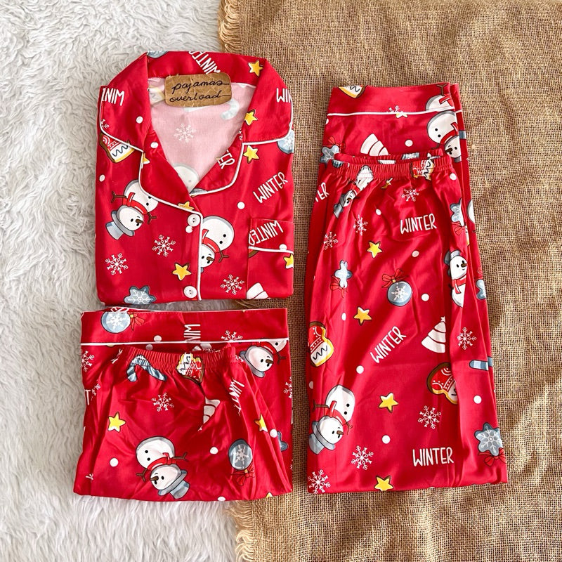 CHRISTMAS PANTS | polycotton shortsleeves + pants pajama set | PajamasOverload