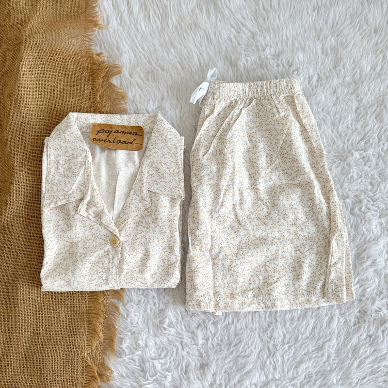 JOY LIMITED PRINT | challis/softlinen shortsleeves + shorts sleepwear pajama set | PajamasOverload