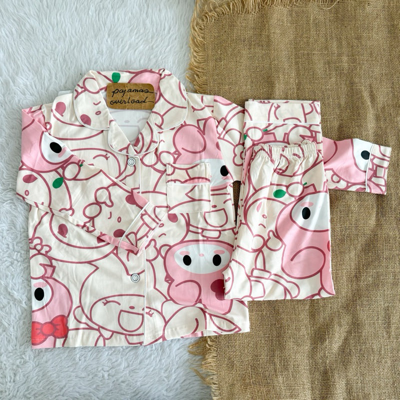 BINGO KIDS | polycotton longsleeves + pants sleepwear pajama set | PJOKIDS