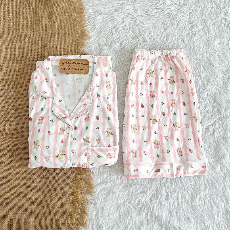 CHANDLER | polycotton shortsleeves + shorts pajama set | PajamasOverload