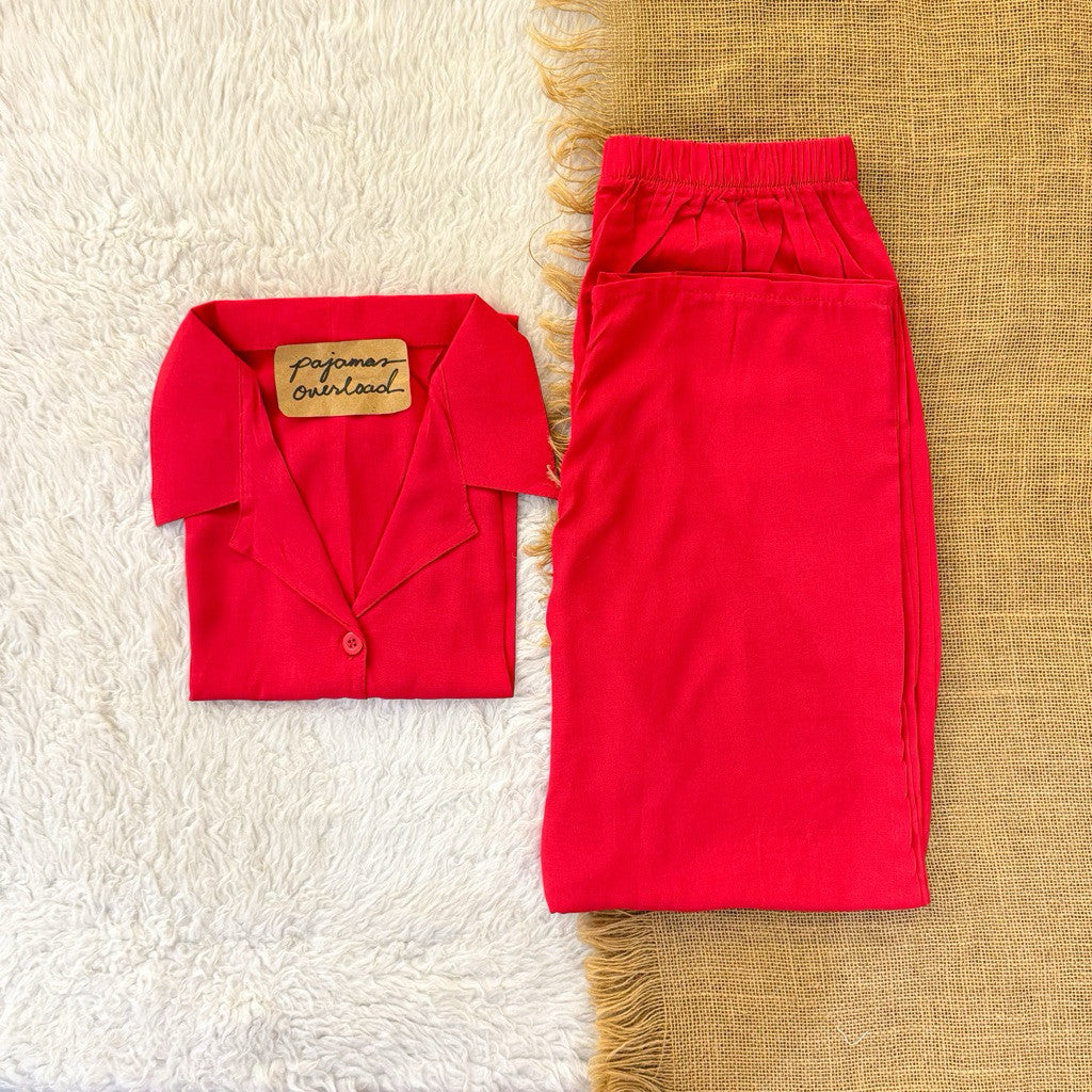 MERLIN FAMILY | challis/soft linen shortsleeves + pants sleepwear set for kids | PajamasOverload