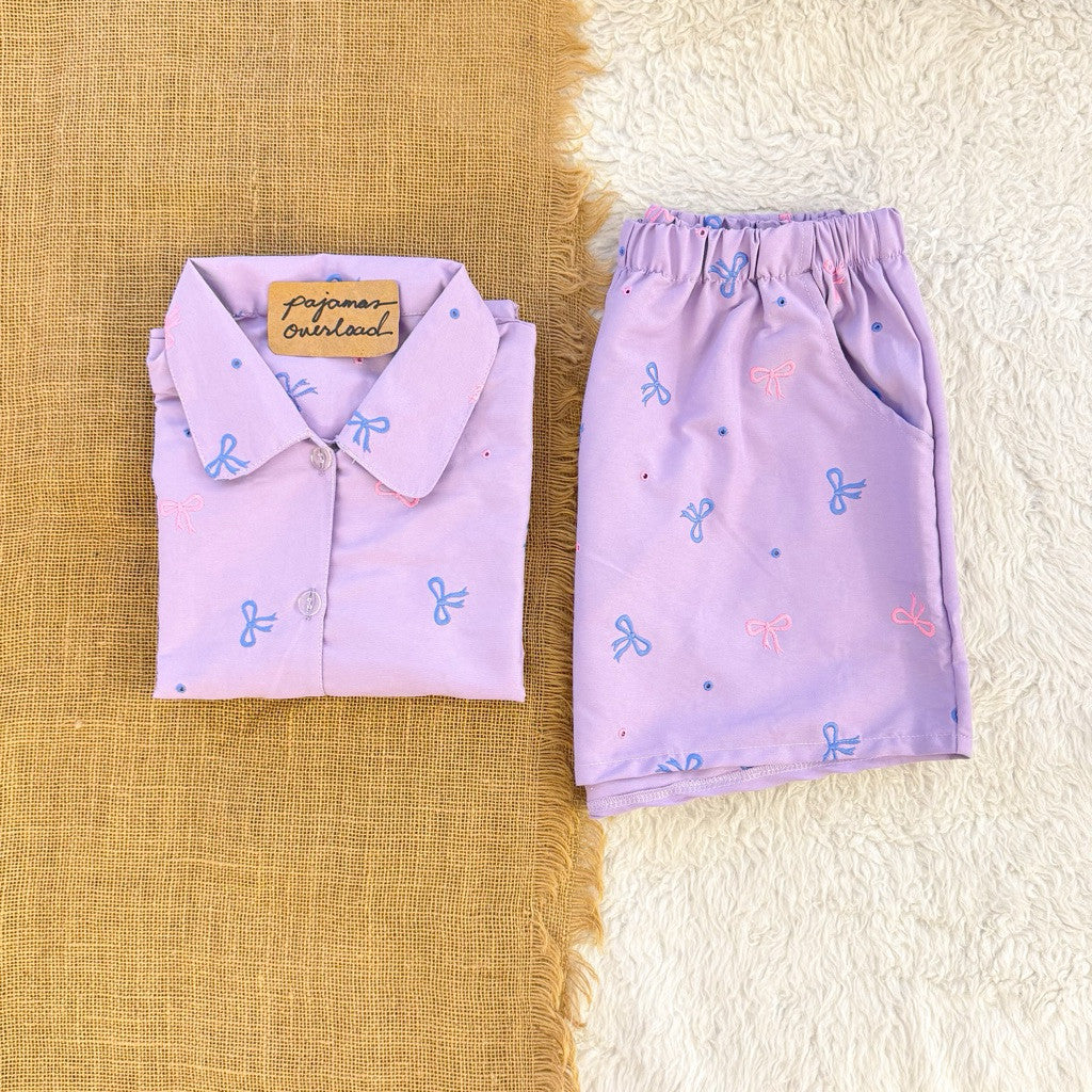 JULIANA | koreanwoven/twill shortsleeves + shorts buttondown set | PajamasOverload