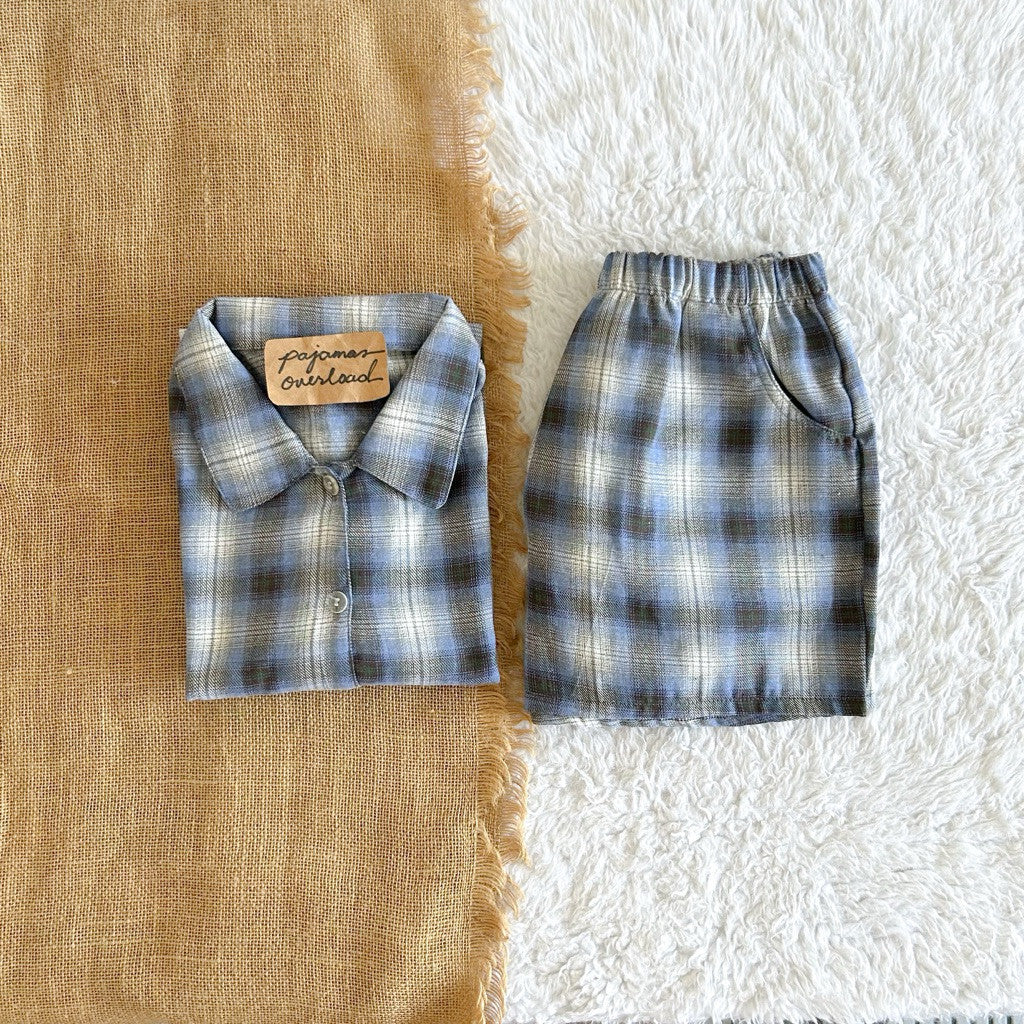 JULIANA | koreanwoven/twill shortsleeves + shorts buttondown set | PajamasOverload