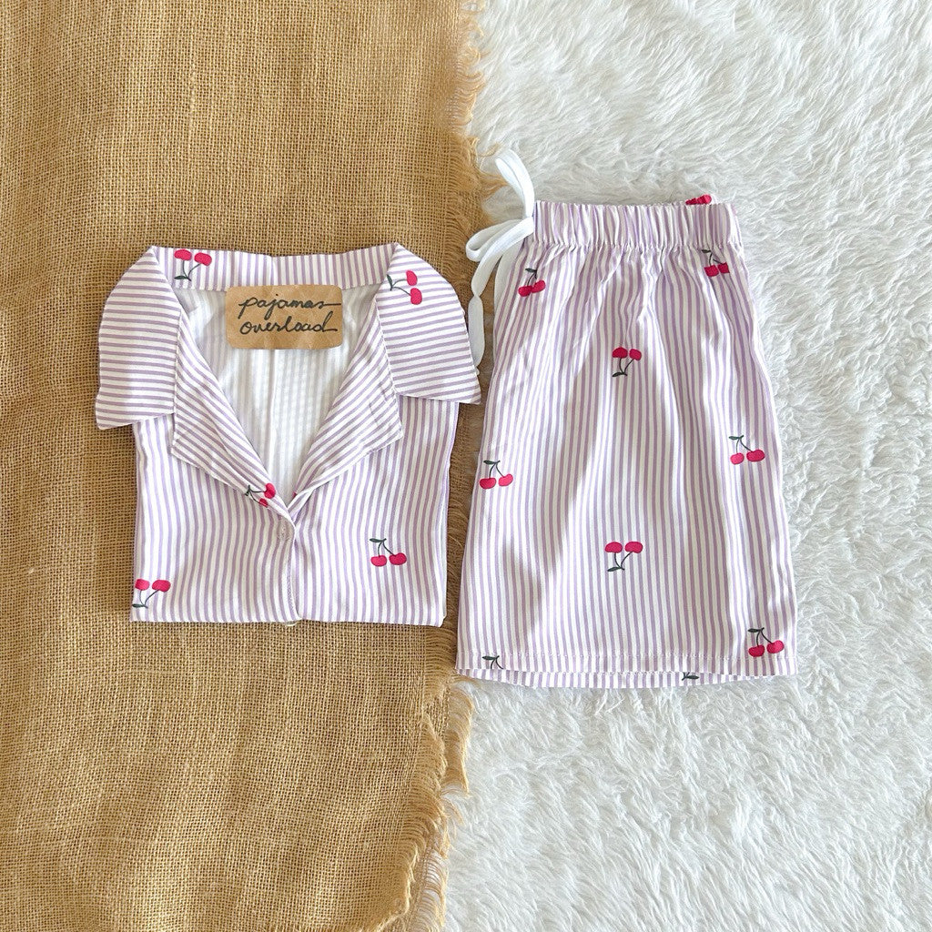 JOY LIMITED PRINT | challis/softlinen shortsleeves + shorts sleepwear pajama set | PajamasOverload