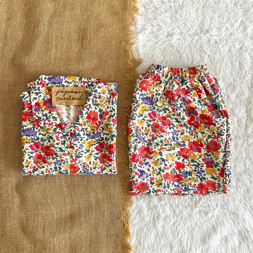 JULIANA | soft linen shortsleeves + shorts buttondown set | PajamasOverload