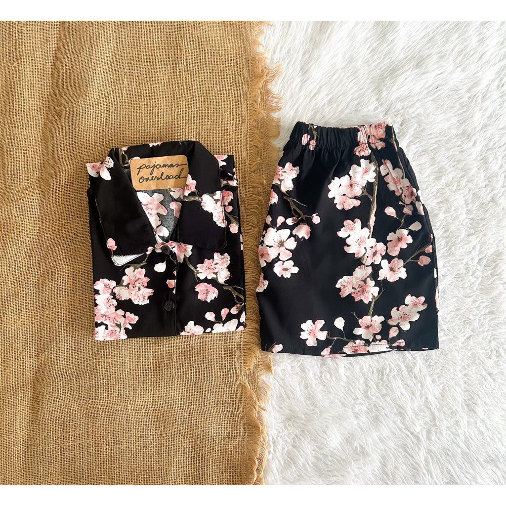 JULIANA | soft linen shortsleeves + shorts buttondown set | PajamasOverload