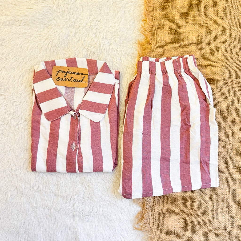 JULIANA | soft linen shortsleeves + shorts buttondown set | PajamasOverload