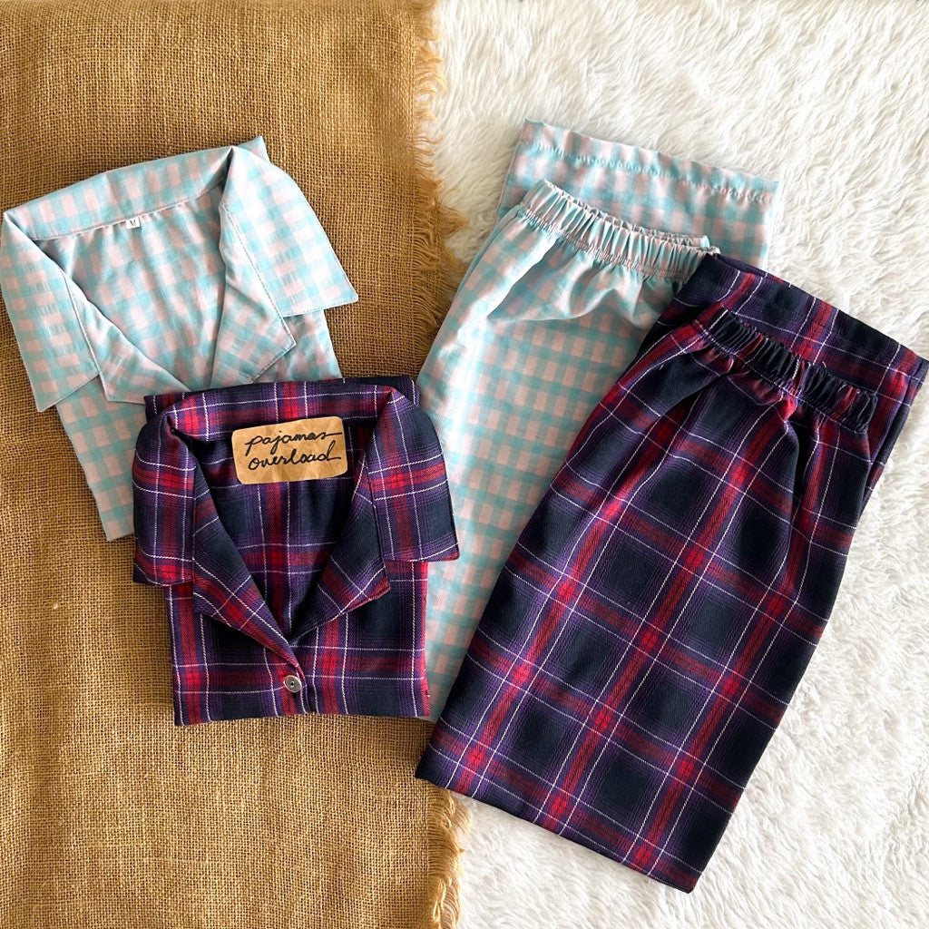 MERLIN | korean woven shortsleeves + pants sleepwear pajama set | PajamasOverload