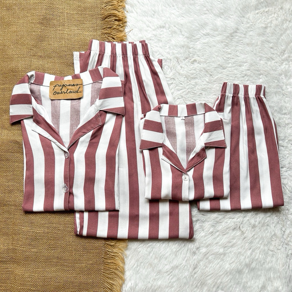 MERLIN FAMILY | challis/soft linen shortsleeves + pants sleepwear set for kids | PajamasOverload