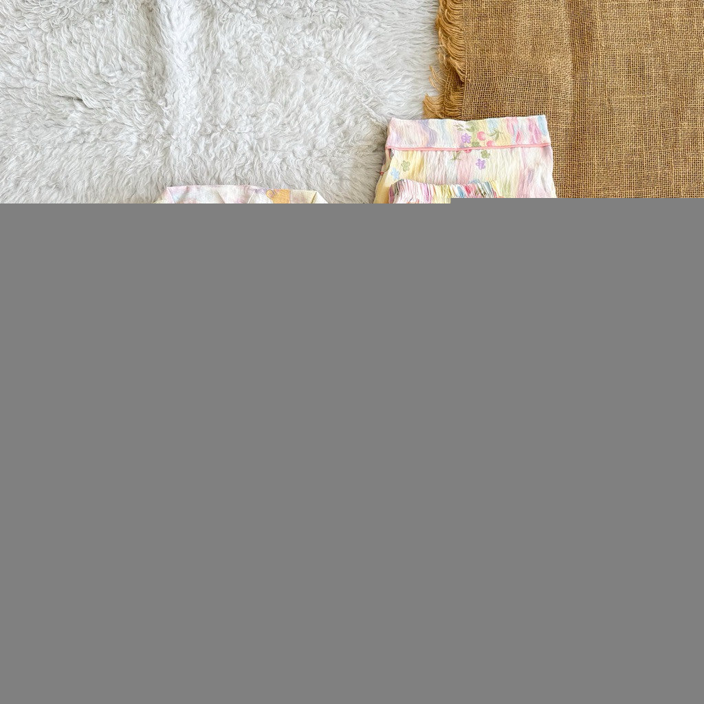 TINA | crumpled shortsleeves top + pants sleepwear pajama set | PajamasOverload