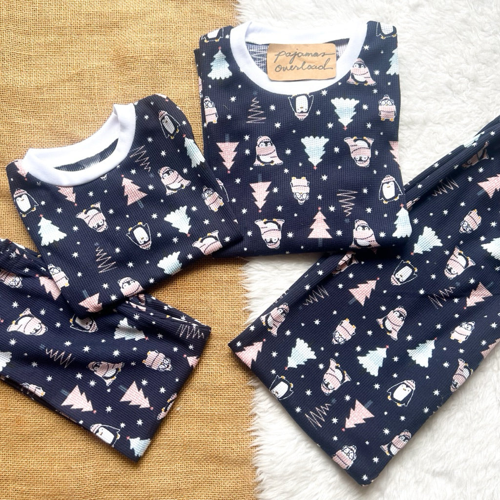 CHRISTMAS FAMILY | cotton waffle shirt + pants sleepwear pajama set | PajamasOverload