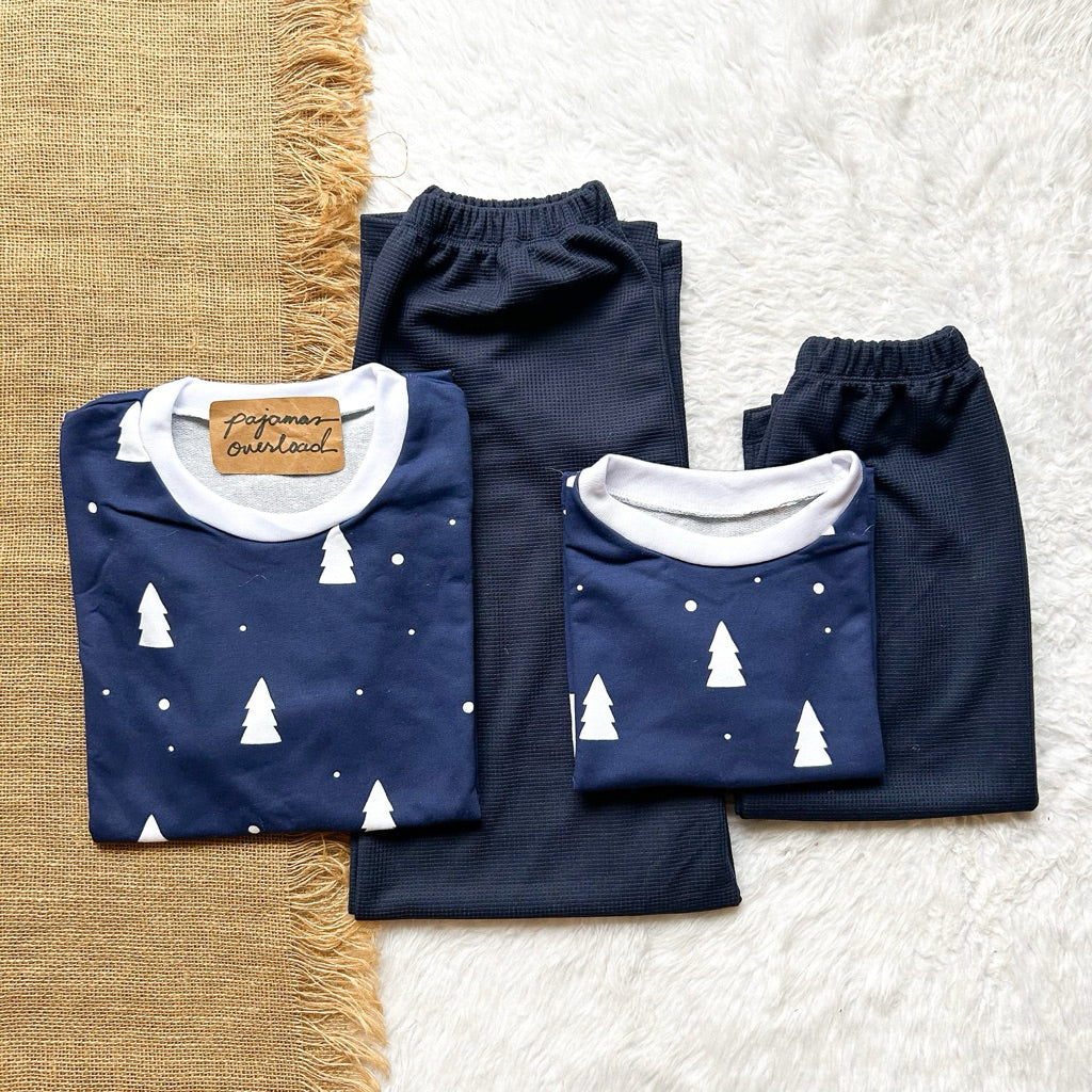 CHRISTMAS FAMILY | cotton waffle shirt + pants sleepwear pajama set | PajamasOverload
