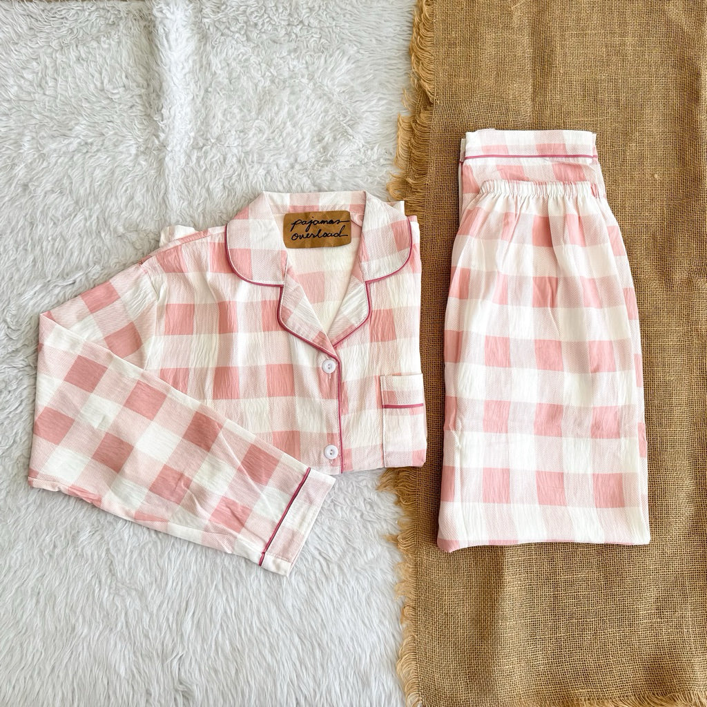 KAWAII | crumpled longsleeves + pants sleepwear pajama set | PajamasOverload