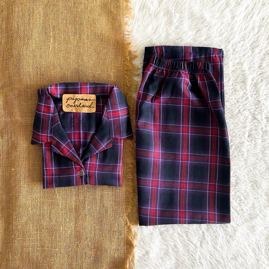 MERLIN | korean woven shortsleeves + pants sleepwear pajama set | PajamasOverload