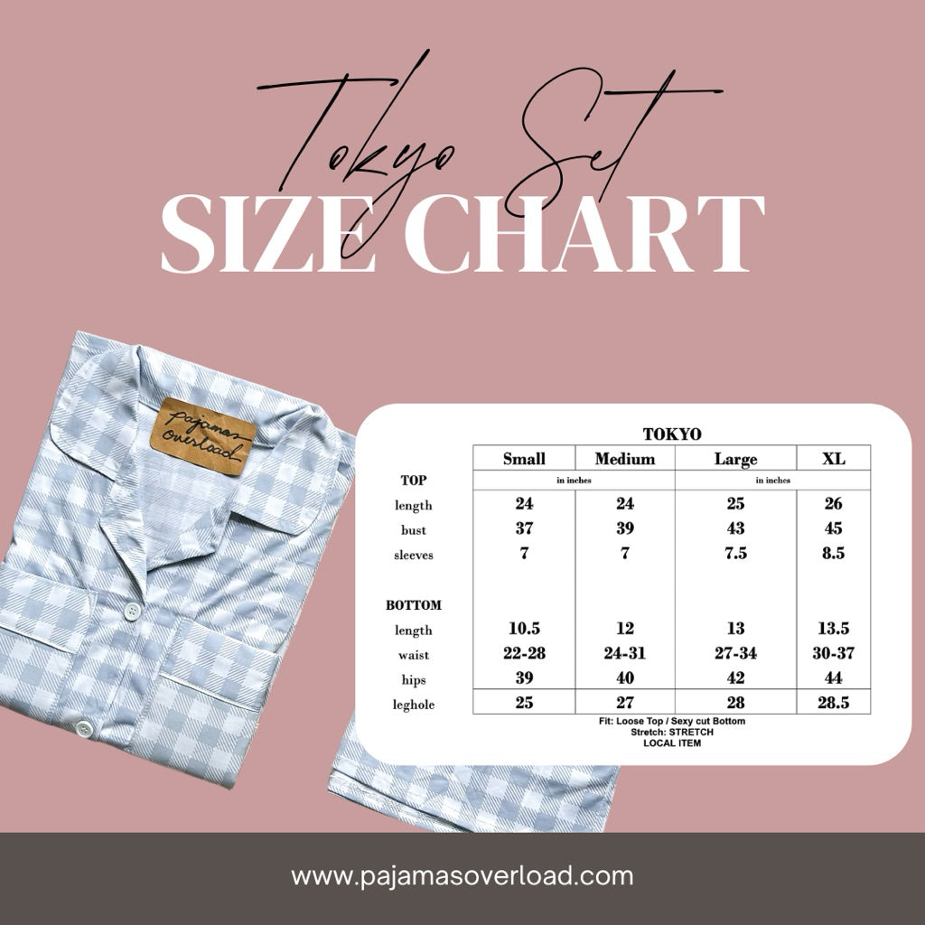 TOKYO | cotton jersey shortsleeves padded pocket + short sleepwear set | PajamasOverload