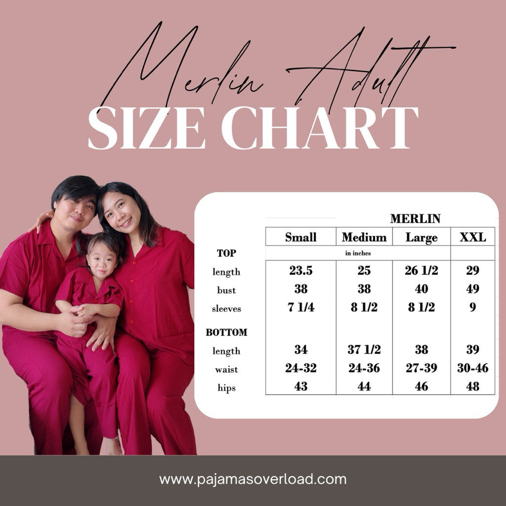 MERLIN FAMILY | challis/soft linen shortsleeves + pants sleepwear set for kids | PajamasOverload