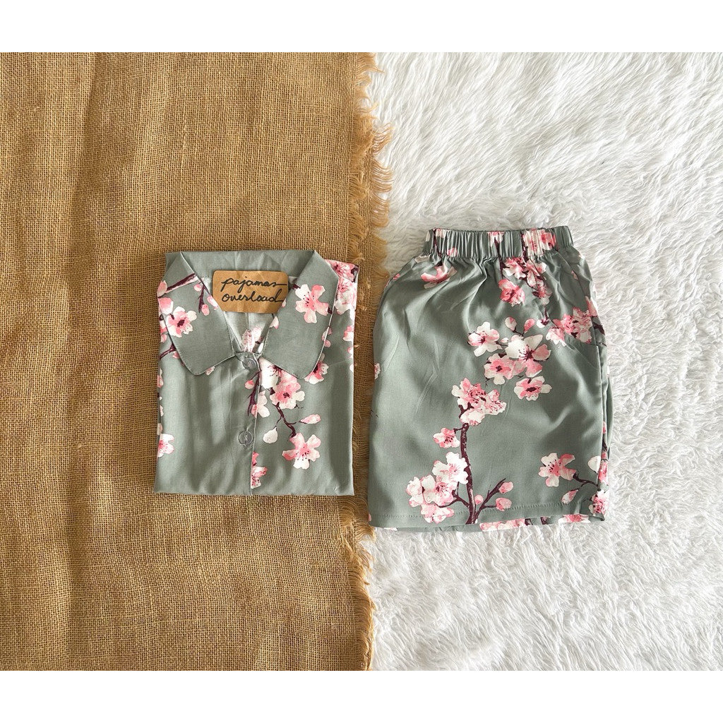 JULIANA | soft linen shortsleeves + shorts buttondown set | PajamasOverload