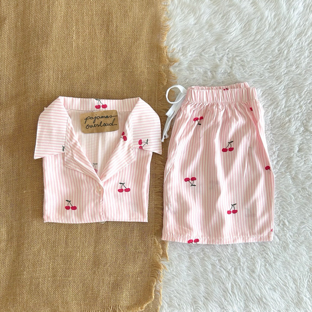 JOY LIMITED PRINT | challis/softlinen shortsleeves + shorts sleepwear pajama set | PajamasOverload