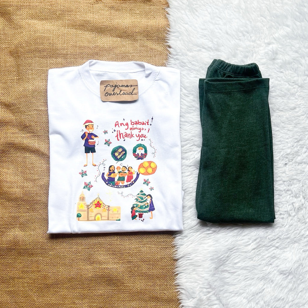 PINOY CHRISTMAS FAMILY | cotton shirt + pants sleepwear pajama set | PajamasOverload