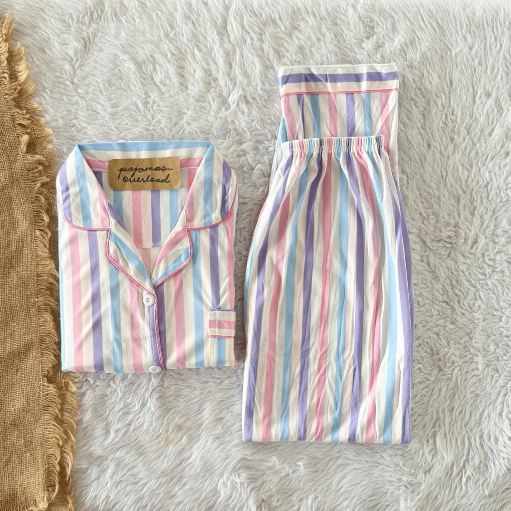 JOEY | polycotton shortsleeves + pants pajama set | PajamasOverload